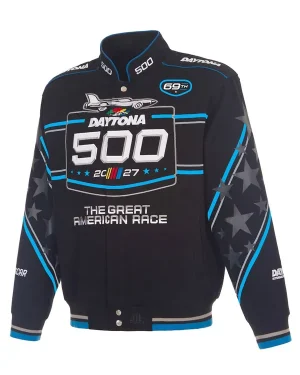 Daytona 500 Black Twill Racing Jacket