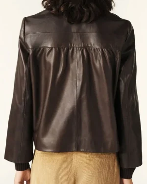 Jackie Howard 2026 TV Series My Life with the Walter Boys S03 Nikki Rodriguez Brown Leather Jacket