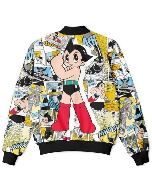 Japanese Manga Series Astro Boy Comic AOP Unisex Varsity Jacket