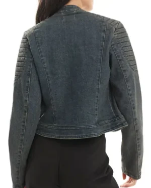 Judith 2026 Ride or Die S01 TV Series Hannah Waddingham Blue Biker Denim Jacket