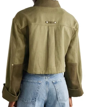 Lauren Glazier 2026 Ransom Canyon S02 TV Series Angie O'Grady Green Cropped Cotton Jacket