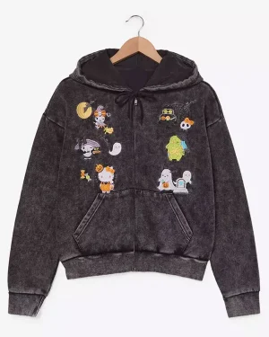Sanrio Hello Kitty and Friends Halloween Glow-in-the-Dark Women's Cotton Hooded Jacket