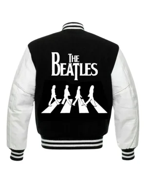 The Beatles Abbey Road Black and White Varsity Jacket